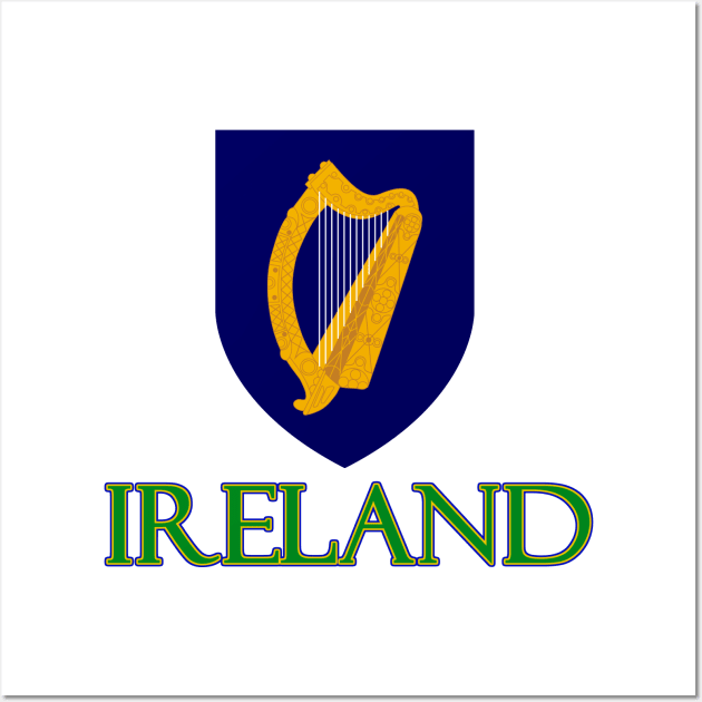 Ireland - Irish Coat of Arms Design Wall Art by Naves